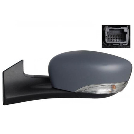 Rétroviseur Électrique Gauche Chauffant à Peindre - Compatible Renault Clio 5 Depuis 2019 - Miroir Asphérique 7 Fils